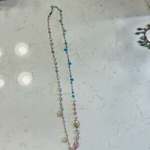 Multi-color beaded necklace 32”
